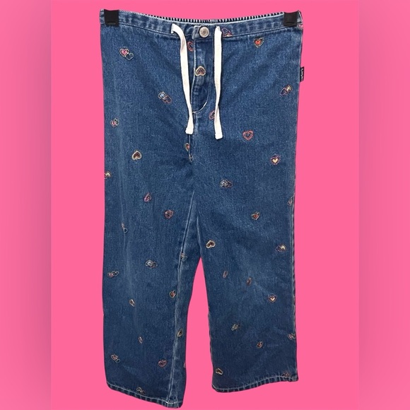 Carter's Blue Jeans with Heart Embroidery - Picture 1 of 4